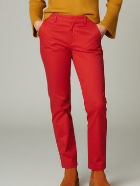 Banana Republic Sloan Bright Red Straight Leg Chinos